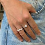 Lab Grown Diamond Solitaire Ring in Silver