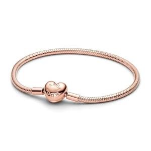 PANDORA Heart Clasp Snake Chain Bracelet for Her