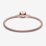PANDORA Heart Clasp Snake Chain Bracelet for Her