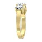 14K Yellow Gold Three-Stone Diamond Engagement Ring