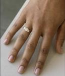 14K Yellow Gold Three-Stone Diamond Engagement Ring