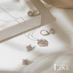 Sterling Silver Diamond Cluster Stud Earrings for Women