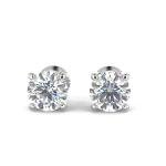 1/2ct White Gold Diamond Stud Earrings with Screw Back