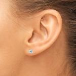 1/2ct White Gold Diamond Stud Earrings with Screw Back