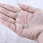 1/2ct White Gold Diamond Stud Earrings with Screw Back