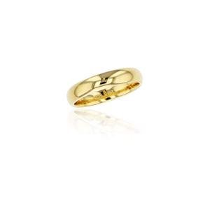 14K Yellow Gold 4mm Polished Wedding Band, Size 6