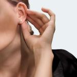 18K White Gold Plated Pearl and Diamond Studs