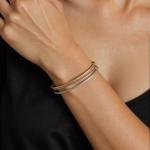 Tri-Color 925 Silver Stackable Bracelet for Women