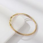 Tri-Color 925 Silver Stackable Bracelet for Women