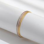 Tri-Color 925 Silver Stackable Bracelet for Women