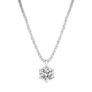 Dazzling Moissanite Necklace with Starry Chain