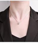 Dazzling Moissanite Necklace with Starry Chain
