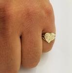 10k Gold Heart Nugget Ring