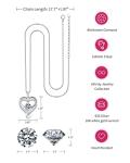 Diamond Birthstone Infinity Heart Necklace for Her