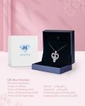 Diamond Birthstone Infinity Heart Necklace for Her
