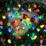 Christmas LED Light Up Bulb Necklace Set