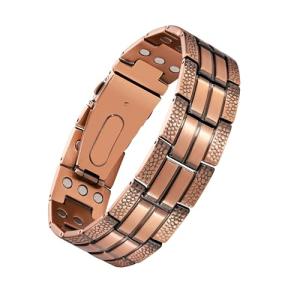 Men's Adjustable Magnetic Copper Bracelet with Clasp