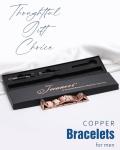 Men's Adjustable Magnetic Copper Bracelet with Clasp
