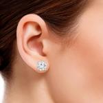 Lab Grown Diamond Stud Earrings in White Gold