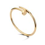 18K Gold Nail Open Cuff Bracelet for Her