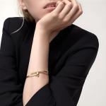 18K Gold Nail Open Cuff Bracelet for Her
