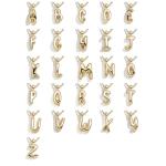 Gold-Plated Mini Bubble Initial Necklace - Letter E