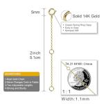 14K Gold Adjustable Necklace and Bracelet Extender