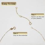 14K Gold Adjustable Necklace and Bracelet Extender