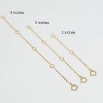 14K Gold Adjustable Necklace and Bracelet Extender