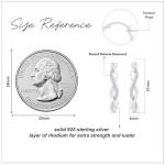 Twisted Diamond Hoop Earrings in 14K White Gold