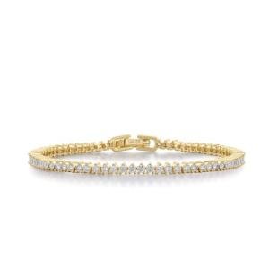 14K Gold Tennis Bracelet with CZ for Women