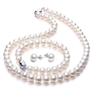 VIKI LYNN Freshwater Pearl Necklace, Bracelet, Earrings Set