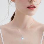 Teardrop Moonstone Necklace in Sterling Silver
