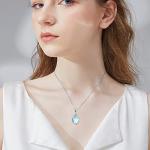 Teardrop Moonstone Necklace in Sterling Silver