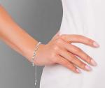 Miabella 925 Silver Adjustable Bolo Bead Bracelet