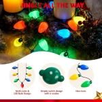 LED Christmas Light Up Bulb Necklaces - 18 Packs