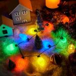 LED Christmas Light Up Bulb Necklaces - 18 Packs