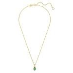 Swarovski Green Pear-Cut Pendant Necklace in Gold