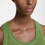 Swarovski Green Pear-Cut Pendant Necklace in Gold