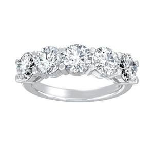 14K White Gold Lab Grown Diamond Anniversary Band
