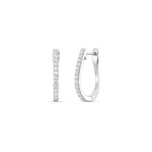 Gilded Lab-Grown Diamond Hoop Earrings in Silver