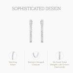 Gilded Lab-Grown Diamond Hoop Earrings in Silver