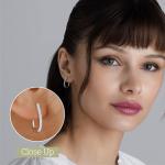 Gilded Lab-Grown Diamond Hoop Earrings in Silver