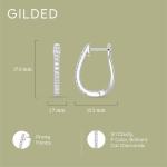 Gilded Lab-Grown Diamond Hoop Earrings in Silver