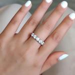 14K White Gold Lab Grown Diamond Anniversary Band