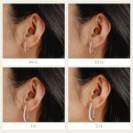 Gilded Lab-Grown Diamond Hoop Earrings in Silver