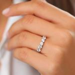 14K White Gold Lab Grown Diamond Anniversary Band