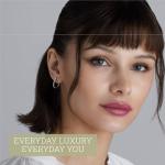 Gilded Lab-Grown Diamond Hoop Earrings in Silver