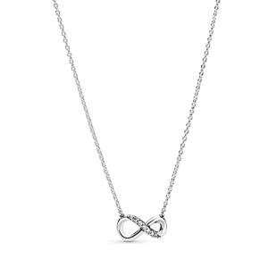 Pandora Sparkling Infinity Necklace in Sterling Silver