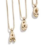 Gold-Plated Initial Necklace - Letter J Pendant